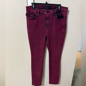 Rock & Republic Maroon Black Fade skinny Jeans sz 14
